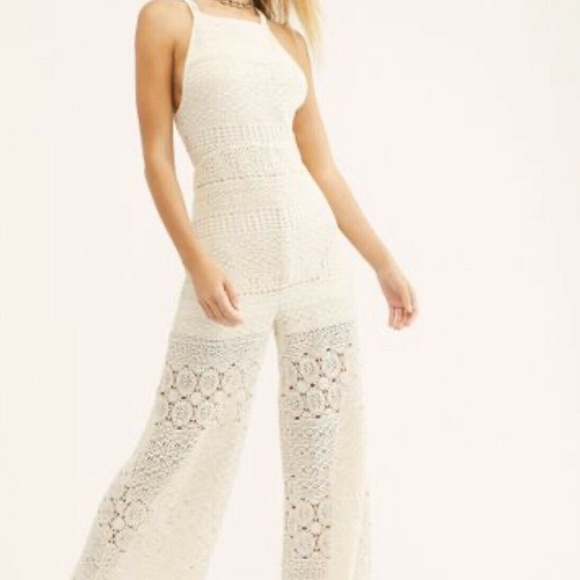 NEW $287 Free People Moon Bay Crochet One Piece Ju - Picture 4 of 9